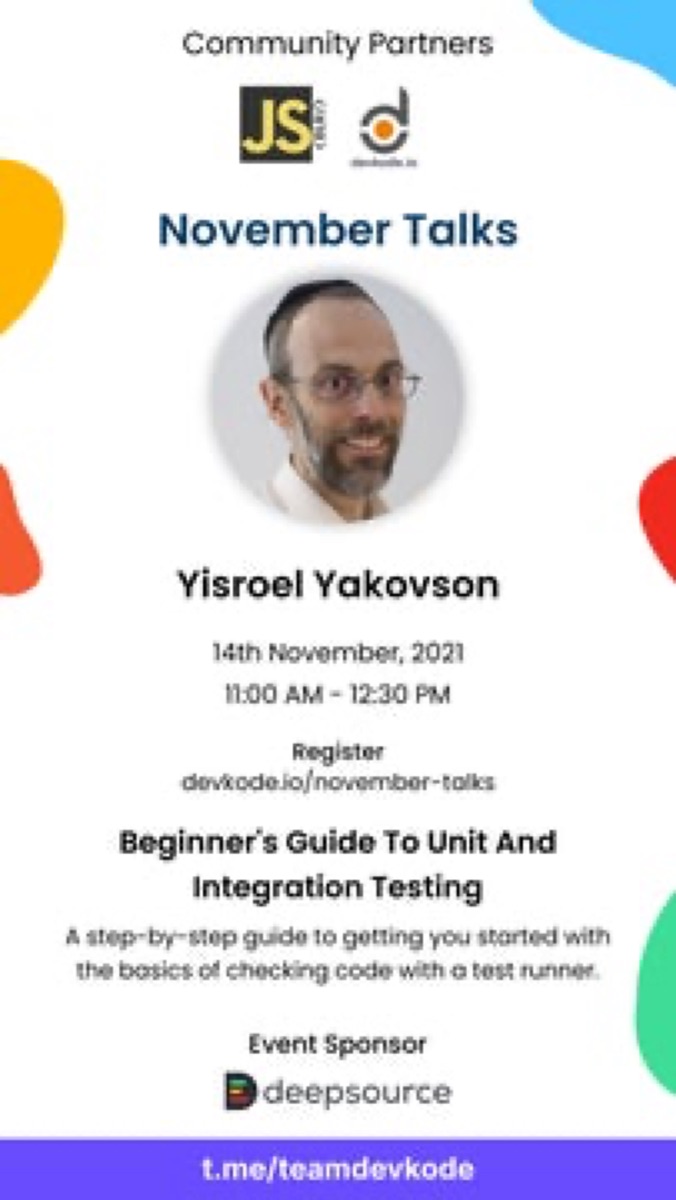 November Talks - 2021 - Week 2 — JavaScript Meetup