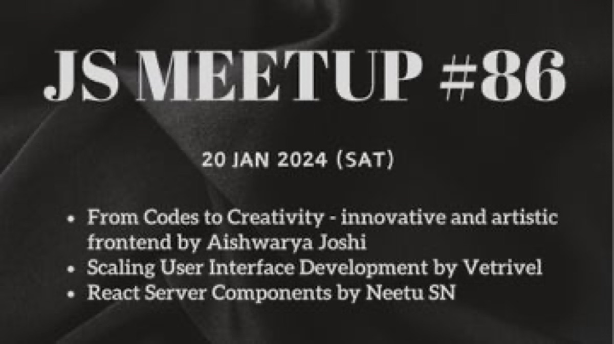JS Meetup #86: Focus on frontend for web — JavaScript Meetup